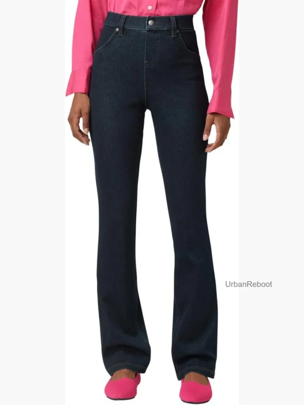 Ultra Soft High Waist Denim Baby Bootcut Leggings
